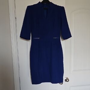 Chic Royal Blue Long Sleeve Dress